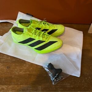 Adidas Adizero Prime SP 3 Strung Lucid Green Neon Track Cleats $130 - Size 11.5